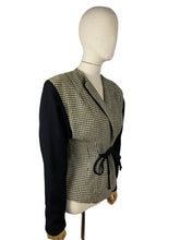 Load image into Gallery viewer, Original 1940’s Gimbel Brothers Black and White Check Jacket - Bust 36 38
