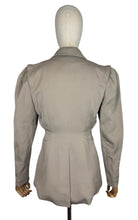 Load image into Gallery viewer, 1940's Single Breasted Light Brown Wool Jacket with Two-tone Buttons - Bust 34 35
