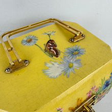 Load image into Gallery viewer, Beautiful Vintage Wooden Box Bag with Bright Floral and Pretty Butterfly Decoupage
