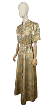 Load image into Gallery viewer, Original 1930’s Chinese Silk Brocade House Coat Robe in Gold, Pink and Blue - Stunning Evening Gown - Bust 36
