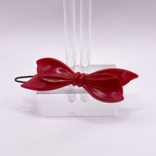 Load image into Gallery viewer, Charming 1940&#39;s 1950&#39;s Red Bow Hair Clip - Vintage Hair Barrette
