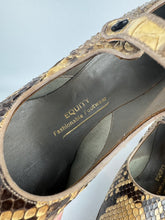Load image into Gallery viewer, Original Deadstock 1930's Art Deco Mary Jane Style Snakeskin Shoes with Button Fastening - UK 3 *
