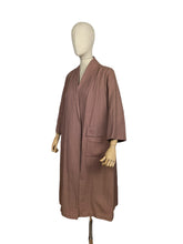 Load image into Gallery viewer, Original 1950&#39;s Light Brown Grosgrain Edge to Edge Duster Coat - Bust 44 46
