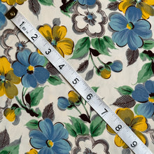 Load image into Gallery viewer, Original 1930&#39;s 1940&#39;s Ivory, Green, Black and Yellow Satin Backed Crepe Dressmaking Fabric - 35&quot; x 140&quot;
