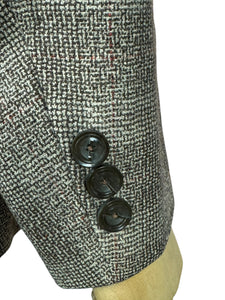 Original 1930’s Henry Page of Aylsham Ltd Brown Check Wool Double Breasted Jacket - Bust 36 38