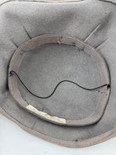 Load image into Gallery viewer, Original 1930&#39;s Grey Felt French Hat with Velvet Ribbon Trim by &#39;Suzanne Le Meunier&#39;
