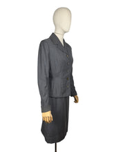 Load image into Gallery viewer, Original 1950's Mornessa Grey Worsted Wool Single Breasted Skirt Suit - Bust 36 38
