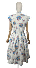 Load image into Gallery viewer, Original 1950's Sheer Nylon Sleeveless Day Dress in White, Pink, Blue, Brown and Black - Bust 36
