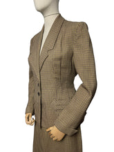 Load image into Gallery viewer, RESERVED DO NOT BUY Original 1940’s American Made Lightwool Wool Check Suit in Dull Mustard and Brown - Bust 40 42
