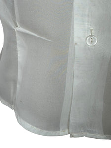 Original 1950's Sheer White Nylon Ruffle Blouse by 'The Claymar Reg'd' - Bust 37 39 *