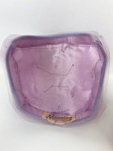 Original 1950's Manning of London Lavender Purple Hat with Ruffle Trim