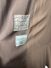 Load image into Gallery viewer, Wounded But Wearable Original American 1930’s Brown Pure Wool Coat with Huge Collar by W.M. Devitz - Bust 34 36 *

