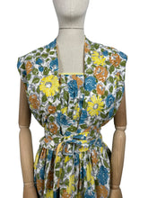 Load image into Gallery viewer, Original 1950&#39;s Floral Cotton Belted Summer Dress with Matching Bolero - Bust 34 35 36 *
