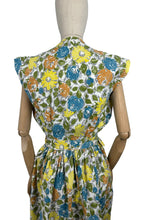 Load image into Gallery viewer, Original 1950&#39;s Floral Cotton Belted Summer Dress with Matching Bolero - Bust 34 35 36 *
