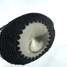 Load image into Gallery viewer, Original 1940's American Black and Silver Crochet Bag with Lucite Handles *
