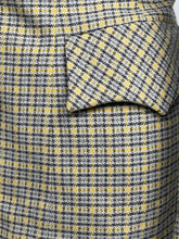 Load image into Gallery viewer, RESERVED FOR KELLY - DO NOT BUY Original 1940&#39;s Grey and Yellow Check Jacket with Fabulous Pocket Detail by Brenner Sports - Bust 38
