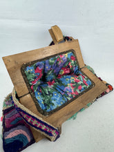 Load image into Gallery viewer, Original Early 20th Century Wool Embroidered Bag with Wooden Frame
