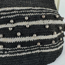 Load image into Gallery viewer, Original 1940's American Black and Silver Crochet Bag with Lucite Handles *
