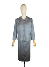 Load image into Gallery viewer, Original 1950's Davidow Grey Fleck Wool Suit with Covered Buttons - Bust 42 44
