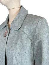 Load image into Gallery viewer, Original 1950's Lightweight Wool Cropped Jacket in Pale Grey - Bust 38 40

