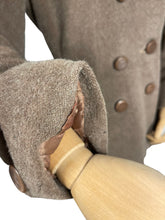 Load image into Gallery viewer, Original 1950&#39;s Fit and Flair Double Breasted Princess Coat in Light Brown Wool - Bust 36 38
