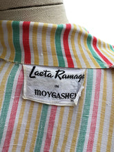 Load image into Gallery viewer, Original 1940’s CC41 Laeta Ramage Moygashel Stripe Day Dress - Bust 36
