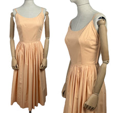 Load image into Gallery viewer, Original 1950's Peach Cotton Fritzi of California Sundress - Bust 32 33 34 *
