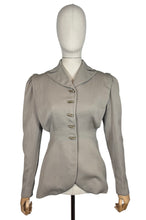 Load image into Gallery viewer, 1940's Single Breasted Light Brown Wool Jacket with Two-tone Buttons - Bust 34 35
