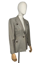 Load image into Gallery viewer, Original Late 1940&#39;s Two Tone Brown Edge to Edge Jacket with Double Button Closure by Jaunty Junior - Bust 36 37 - AS IS
