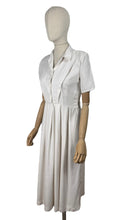 Load image into Gallery viewer, Original 1940&#39;s Ivory Crepe Day Dress - Perfect Summer Dress - Bust 36 *
