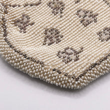 Load image into Gallery viewer, Original Czechoslovakian 1930&#39;s Ivory and Bronze Beaded Evening Bag - Charming Little Bag *
