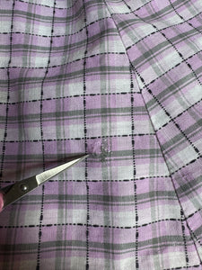 Original 1950's Lilac, Black, White and Grey Belted Check Dress by Roxanne Adams - Bust 38