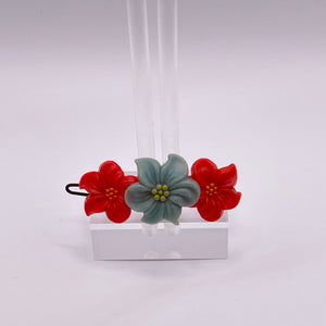 Charming 1940's 1950's Flower Trio Hair Clip - Vintage Hair Barrette