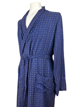 Load image into Gallery viewer, Original Men&#39;s 1940&#39;s 1950&#39;s Blue, Red and Cream Geometric Print Cotton Dressing Gown - Chest 44
