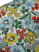 Load image into Gallery viewer, Original 1940's Bright Floral Cotton Hostess Dress in Red, Blue, Pink, Green and White - Housecoat - Bust 38 40 *
