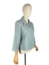 Load image into Gallery viewer, Original 1950's Lightweight Wool Cropped Jacket in Pale Grey - Bust 38 40
