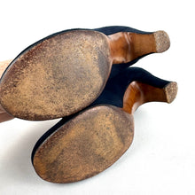 Load image into Gallery viewer, Original 1940&#39;s Blue Suede Shoes - Clarks Skyline with Bow Front - Uk 6 or 6.5
