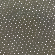 Load image into Gallery viewer, Original 1950&#39;s Dress Length of Sage Green Rayon with Off-White Polka Dot Squares Dressmaking Fabric - 35&quot; x 176&quot;
