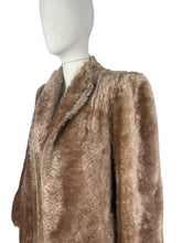 Load image into Gallery viewer, Original 1940&#39;s Faux Fur Brown Teddy Bear Edge to Edge Jacket - Bust 38
