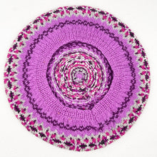 Load image into Gallery viewer, Reproduction 1940&#39;s Pure Wool Fair Isle Beret in Pink and Grey - Wonderful Design Featuring Seven Different Colours *
