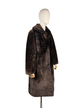 Load image into Gallery viewer, Original 1940’s Brown Beaver Lamb Real Fur Coat - Great Winter Coat
