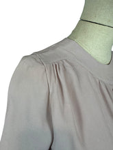 Load image into Gallery viewer, Original 1940's Pale Lilac Crepe Button Back Blouse with Tucked Front - Bust 36
