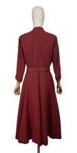 Load image into Gallery viewer, Original Late 1940&#39;s New Look &#39;A Leslie Fay Original&#39; Belted Rust Day Dress - Bust 38
