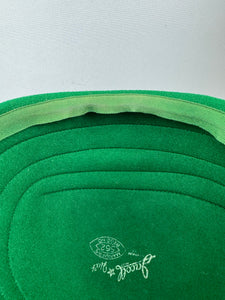 Original 1950's Vibrant Kelly Green Felt Hat by Jacoll