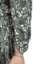 Load image into Gallery viewer, Original 1940's CRESTA SILKS Green and White Rayon Jersey Day Dress - Bust 38
