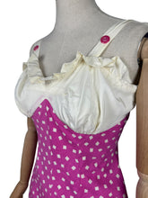 Load image into Gallery viewer, Original 1950&#39;s Pink and White Swimsuit with Matching Bolero Jacket - Bust 36
