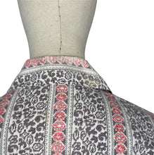 Load image into Gallery viewer, Original 1950’s Volup White, Grey and Pink Stripe Cotton Day Dress - Bust 44
