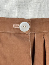 Load image into Gallery viewer, Original 1940&#39;s 1950&#39;s Brown Cotton Skirt by GOR-RAY - Waist 26 27
