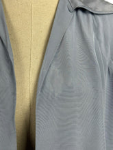 Load image into Gallery viewer, Original 1950&#39;s Ice Blue Grosgrain Edge to Edge Coat - Bust 36 38 40
