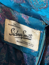 Load image into Gallery viewer, Stunning Original 1950&#39;s Sidney Smith Evening Dress in Blue, Pink and Green - Bust 36 *
